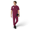Force Cross-Flex Men's Henley Scrub Top Wine full scrub set