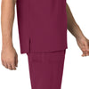 Force Cross-Flex Men's Henley Scrub Top Wine front detail