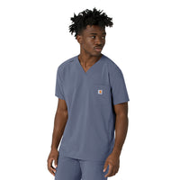 Carhartt Cross-Flex Men's V-Neck Scrub Top - Approaching Storm