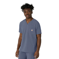 Carhartt Cross-Flex Men's V-Neck Scrub Top - Approaching Storm
