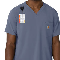 Carhartt Cross-Flex Men's V-Neck Scrub Top - Approaching Storm