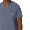 Carhartt Cross-Flex Men's V-Neck Scrub Top - Approaching Storm