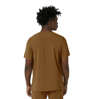 Force Cross-Flex Men's V-Neck Scrub Top Carhartt Brown back view