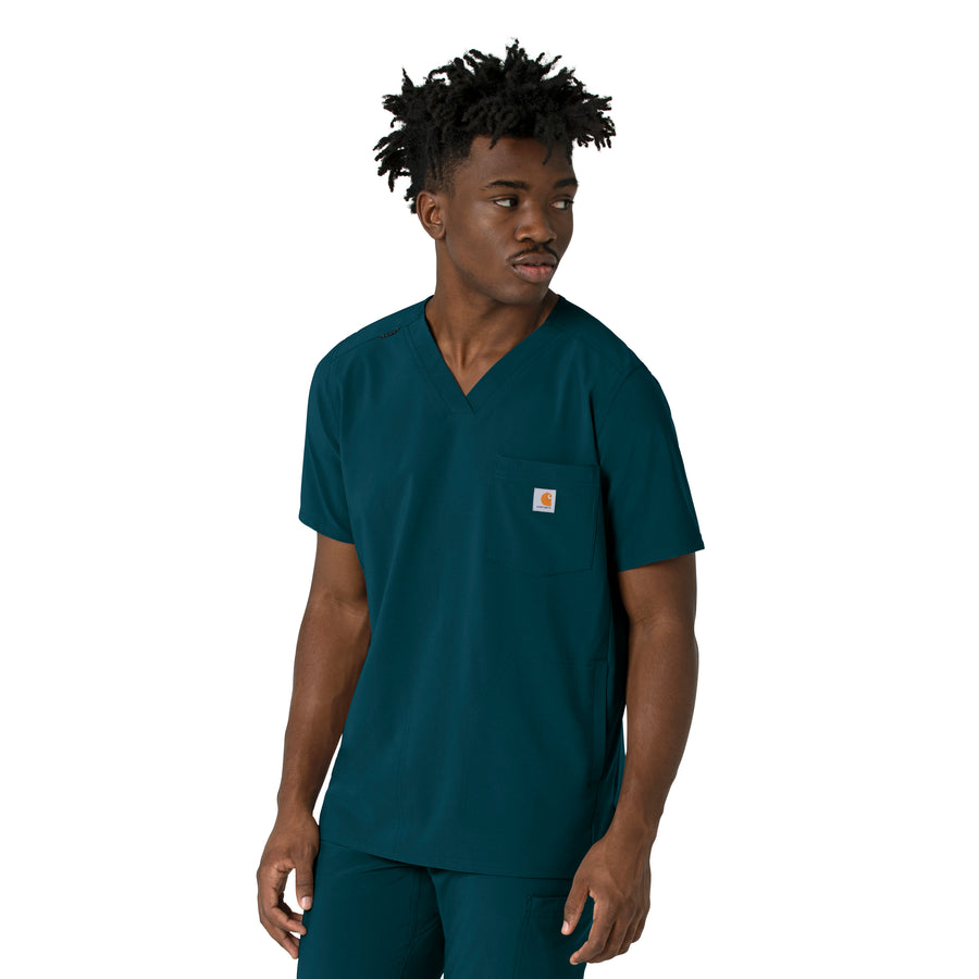 Force Cross-Flex Men's V-Neck Scrub Top Caribbean