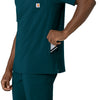 Force Cross-Flex Men's V-Neck Scrub Top Caribbean side detail 2