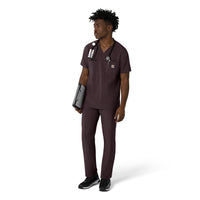 Carhartt Force Cross-Flex Men's V-Neck Scrub Top - Dark Sepia scrub set