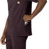 Carhartt Force Cross-Flex Men's V-Neck Scrub Top - Dark Sepia side pocket
