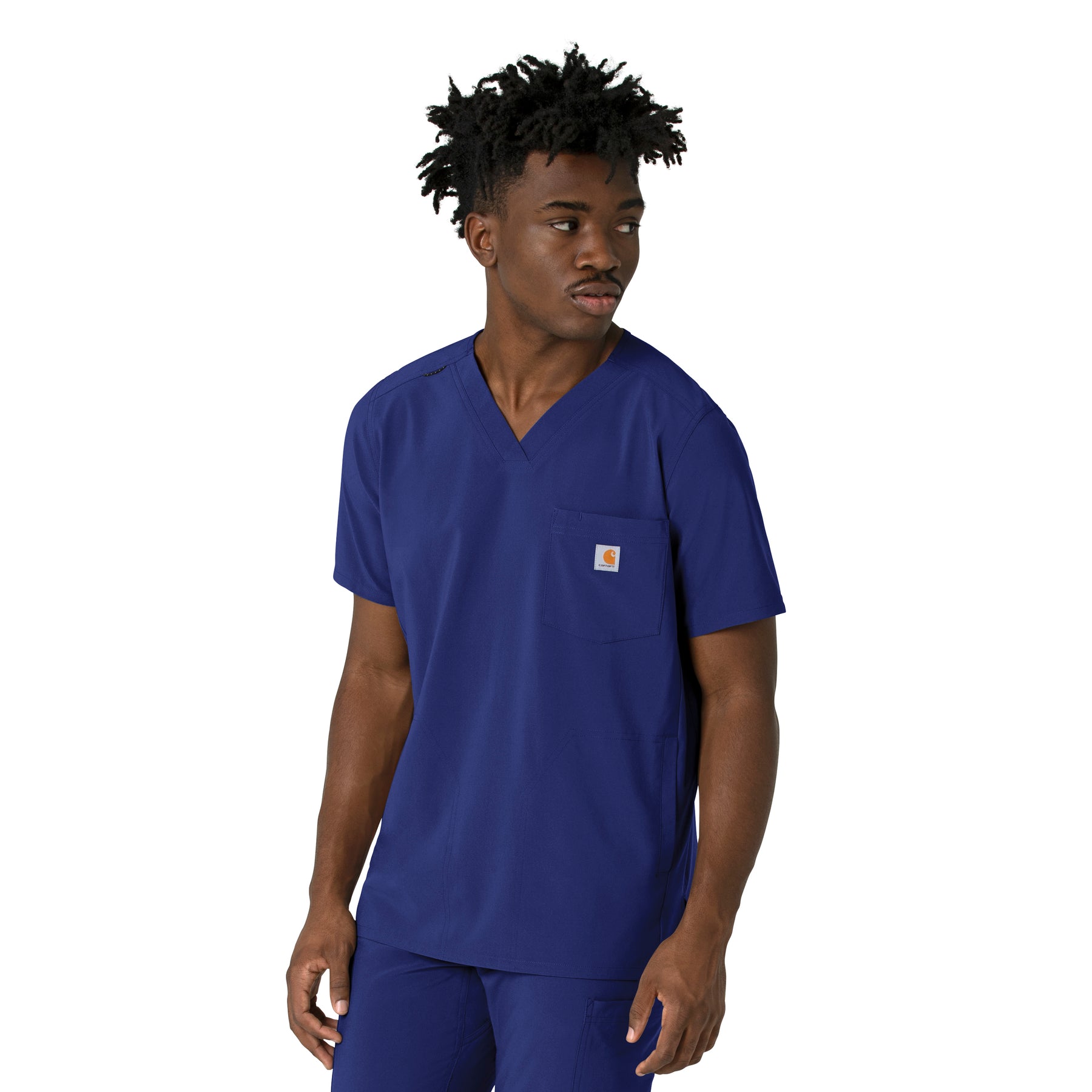 Force Cross-Flex Men's V-Neck Scrub Top Galaxy Blue