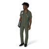 Force Cross-Flex Men's V-Neck Scrub Top Olive full scrub set