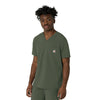Force Cross-Flex Men's V-Neck Scrub Top Olive side view