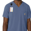 Force Cross-Flex Men's V-Neck Scrub Top Riverside front detail