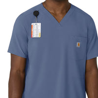 Force Cross-Flex Men's V-Neck Scrub Top Riverside front detail