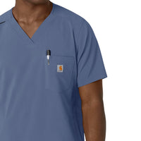 Force Cross-Flex Men's V-Neck Scrub Top Riverside side detail 1