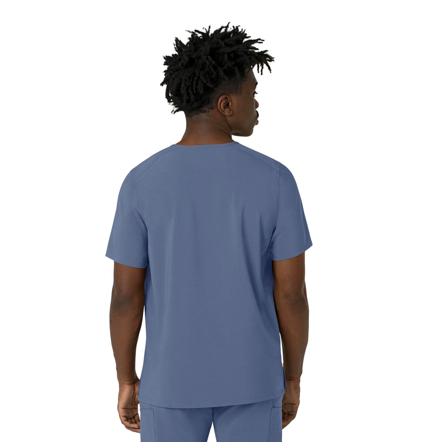 Force Cross-Flex Men's V-Neck Scrub Top Riverside back view