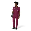 Force Cross-Flex Men's V-Neck Scrub Top Wine full scrub set