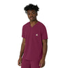 Force Cross-Flex Men's V-Neck Scrub Top Wine side view