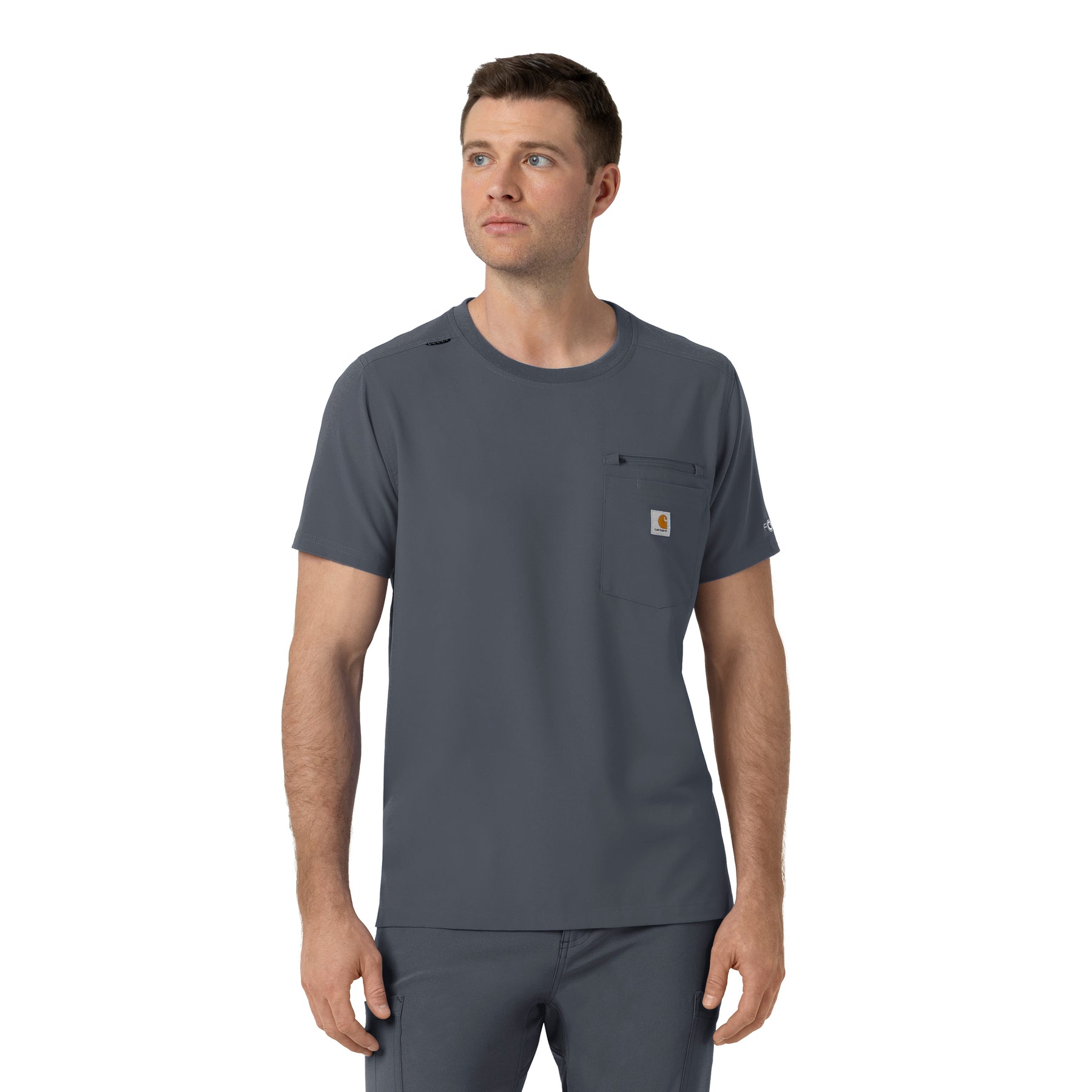 Force Cross-Flex Men's Crew Neck Scrub Top Approaching Storm