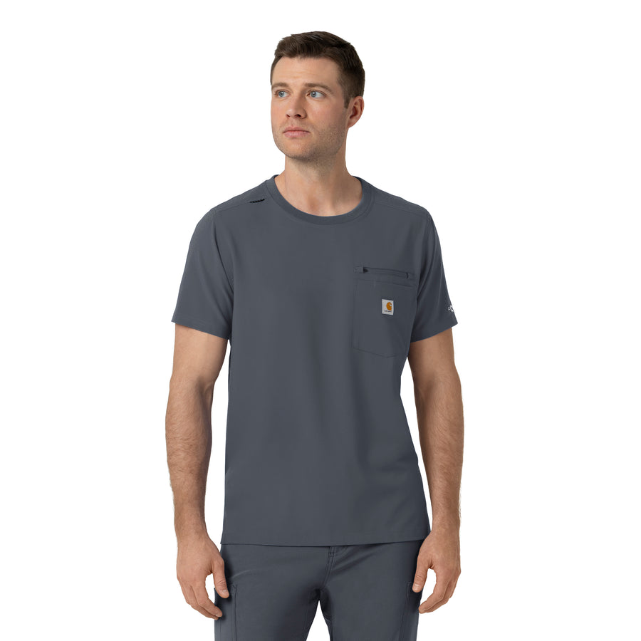 Force Cross-Flex Men's Crew Neck Scrub Top Approaching Storm