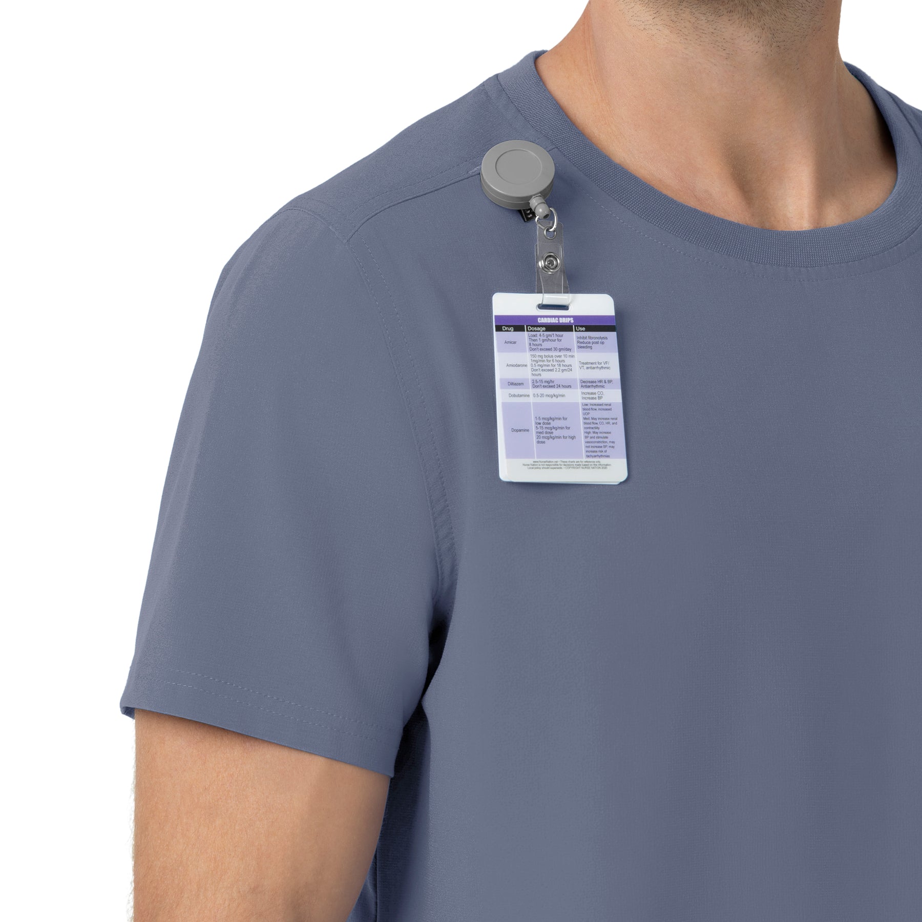 Carhartt Cross-Flex Men's Crew Neck Scrub Top - Approaching Storm