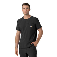 Force Cross-Flex Men's Crew Neck Scrub Top Black side view