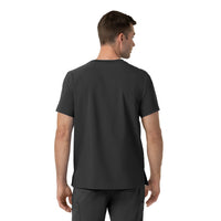 Force Cross-Flex Men's Crew Neck Scrub Top Black back view