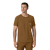 Force Cross-Flex Men's Crew Neck Scrub Top Carhartt Brown