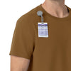 Force Cross-Flex Men's Crew Neck Scrub Top Carhartt Brown side detail 1