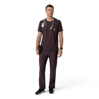 Carhartt Force Cross-Flex Men's Crew Neck Scrub Top - Dark Sepia brown scrub set