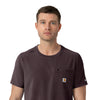 Carhartt Force Cross-Flex Men's Crew Neck Scrub Top - Dark Sepia crew neck top