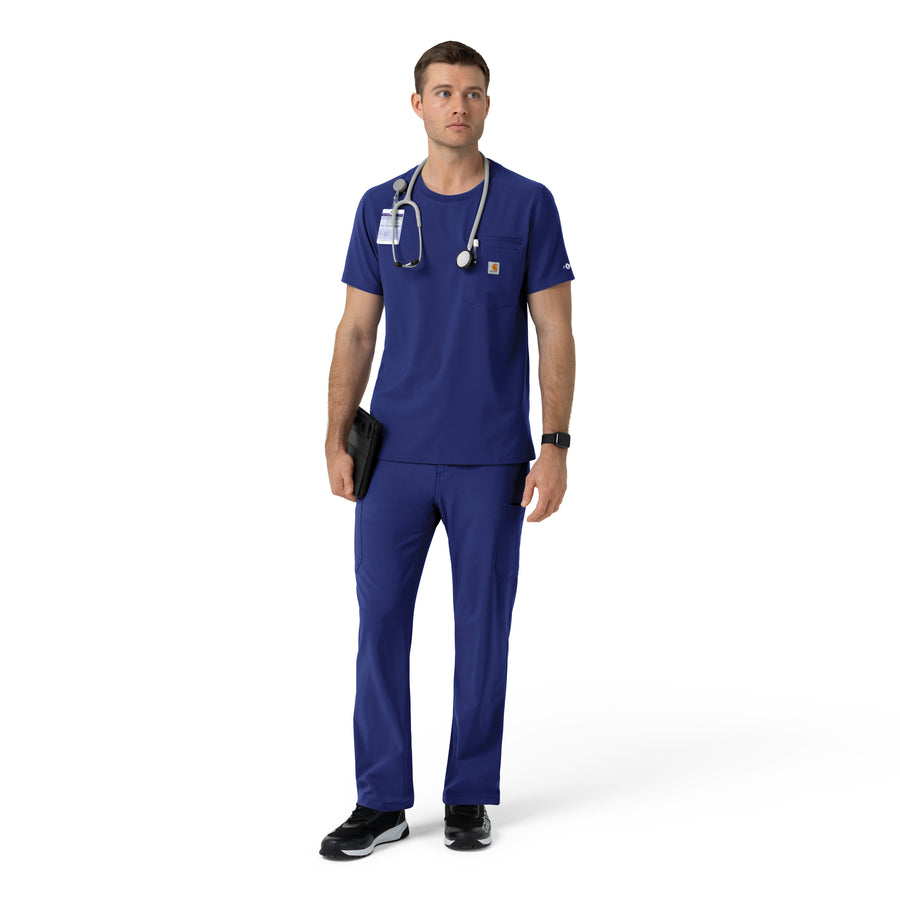 Force Cross-Flex Men's Crew Neck Scrub Top Galaxy Blue full scrub set