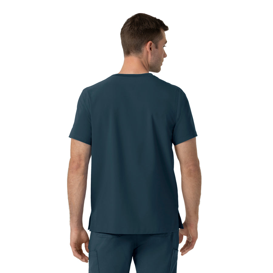 Force Cross-Flex Men's Crew Neck Scrub Top Navy back view