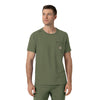 Force Cross-Flex Men's Crew Neck Scrub Top Olive