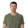 Force Cross-Flex Men's Crew Neck Scrub Top Olive side detail 2