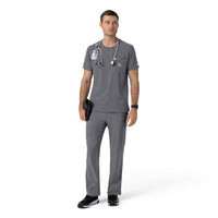Force Cross-Flex Men's Crew Neck Scrub Top Pewter full scrub set