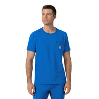 Force Cross-Flex Men's Crew Neck Scrub Top Royal