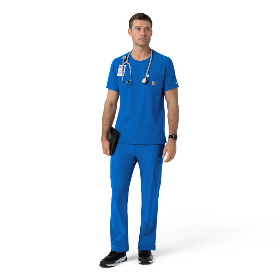 Force Cross-Flex Men's Crew Neck Scrub Top Royal full scrub set