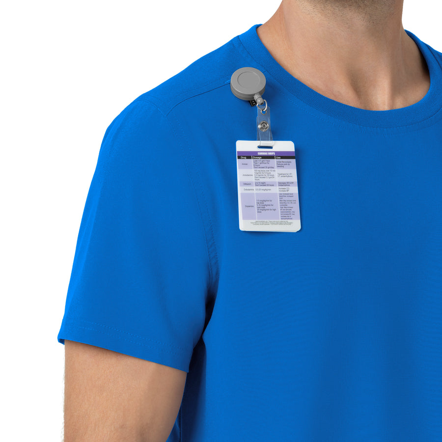 Force Cross-Flex Men's Crew Neck Scrub Top Royal side detail 1