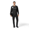 Force Cross-Flex Men's Crew Neck Long Sleeve Scrub Top Black full scrub set
