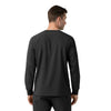 Force Cross-Flex Men's Crew Neck Long Sleeve Scrub Top Black back view