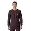 Carhartt Force Cross-Flex Men's Crew Neck Long Sleeve Scrub Top - Dark Sepia