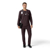 Carhartt Force Cross-Flex Men's Crew Neck Long Sleeve Scrub Top - Dark Sepia brown scrub set