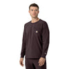 Carhartt Force Cross-Flex Men's Crew Neck Long Sleeve Scrub Top - Dark Sepia side