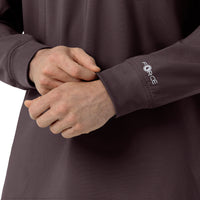 Carhartt Force Cross-Flex Men's Crew Neck Long Sleeve Scrub Top - Dark Sepia cuffs