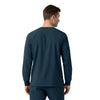 Force Cross-Flex Men's Crew Neck Long Sleeve Scrub Top Navy back view