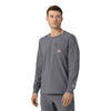 Force Cross-Flex Men's Crew Neck Long Sleeve Scrub Top Pewter side view