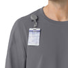 Force Cross-Flex Men's Crew Neck Long Sleeve Scrub Top Pewter side detail 2