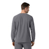 Force Cross-Flex Men's Crew Neck Long Sleeve Scrub Top Pewter back view
