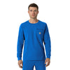 Force Cross-Flex Men's Crew Neck Long Sleeve Scrub Top Royal