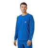 Force Cross-Flex Men's Crew Neck Long Sleeve Scrub Top Royal side view