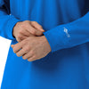 Force Cross-Flex Men's Crew Neck Long Sleeve Scrub Top Royal front detail